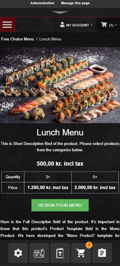 Design Din Menu