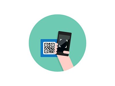 Scan QR-koden på dit bord